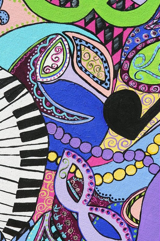 acrylic mardi gras painting