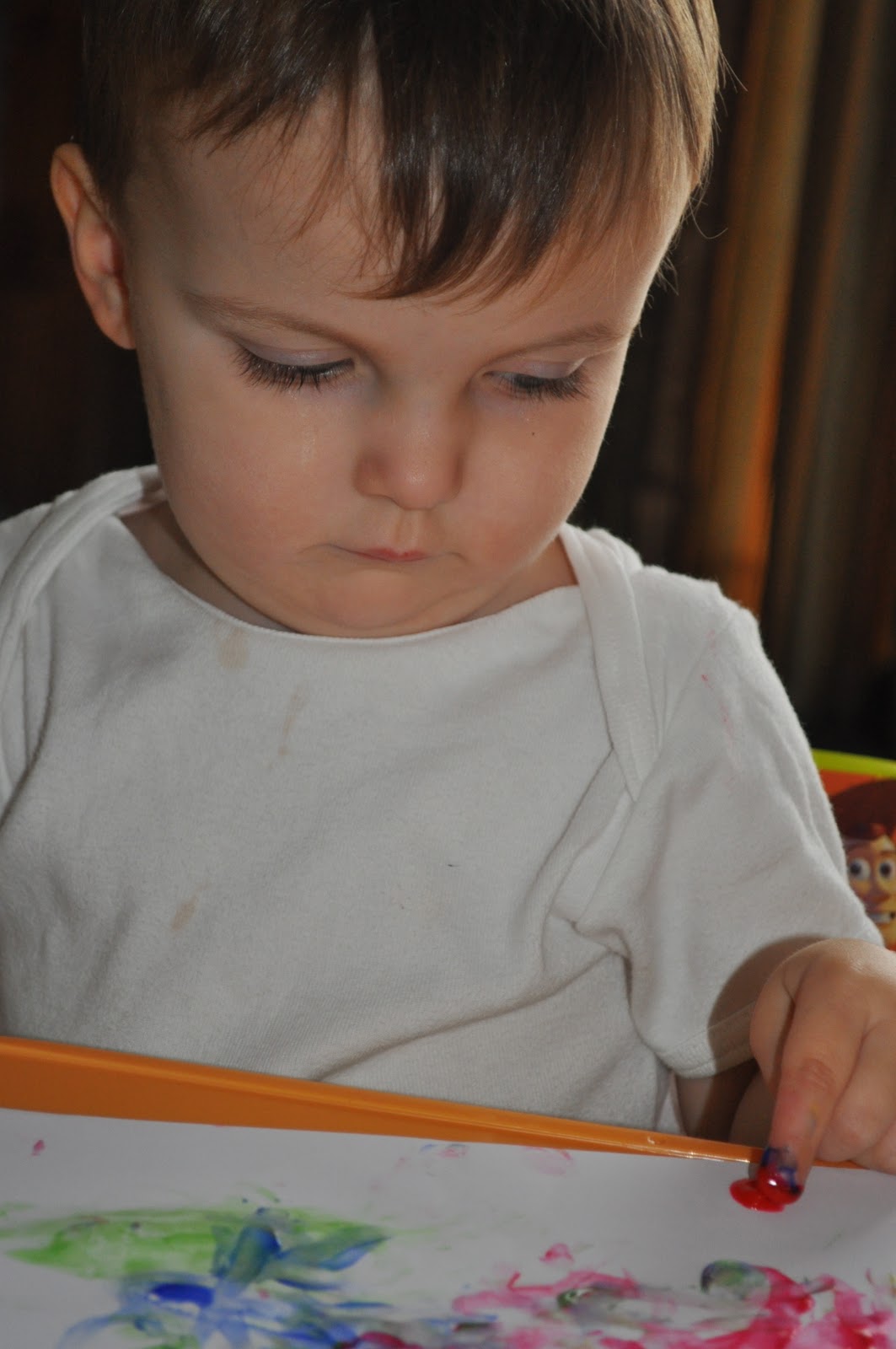 made The inner artistfinger paint fun!