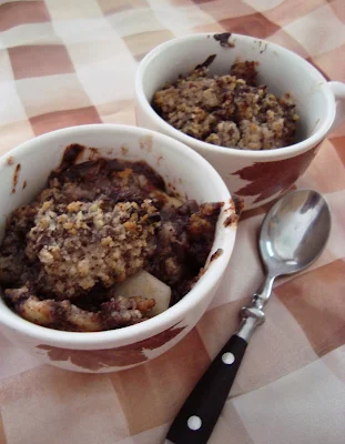 Du Bruit dans la CUISINE: Crumble poires - chocolat de Cyril Lignac