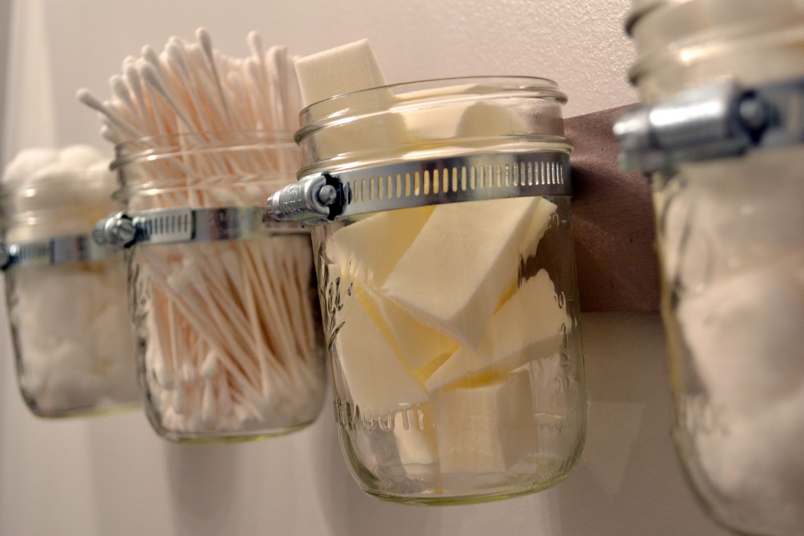 DIY Mason Jar Bathroom Storage - Liz Marie Blog