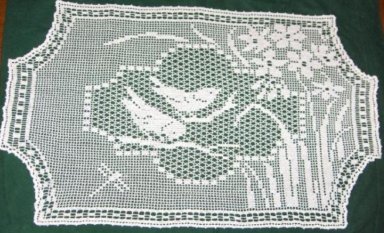 Laura Ingalls Wilder's doily recreated by Grace in 2007