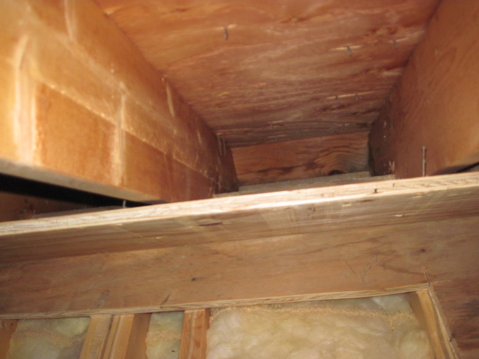 WormMainea Work in the attic air sealing and insulating the soffits