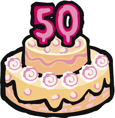 Image : 50th Birthday Cake clip art gif