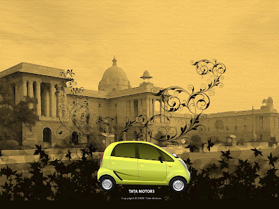 Image : Yellow Colour tata nano car wallpaper , heritage background