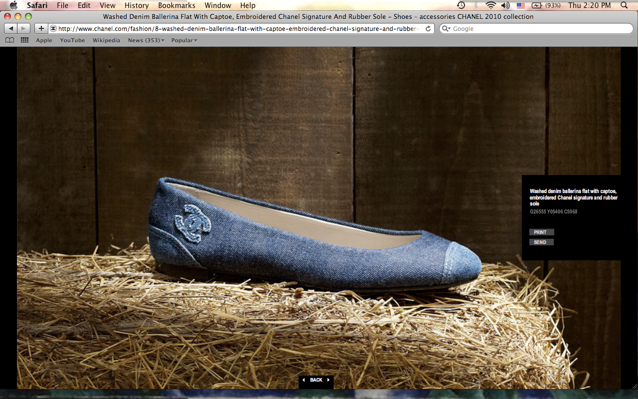denim ballerina shoes
