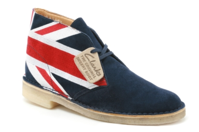 clarks british flag shoes