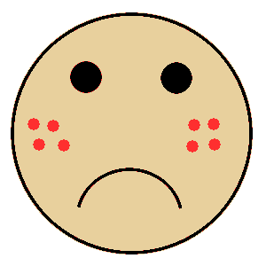 Sad Face with little acne spots