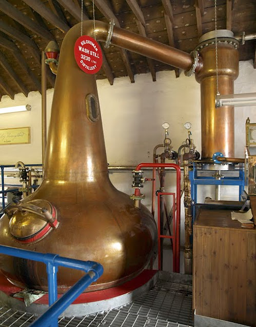 the stills at Kilchoman Distillery