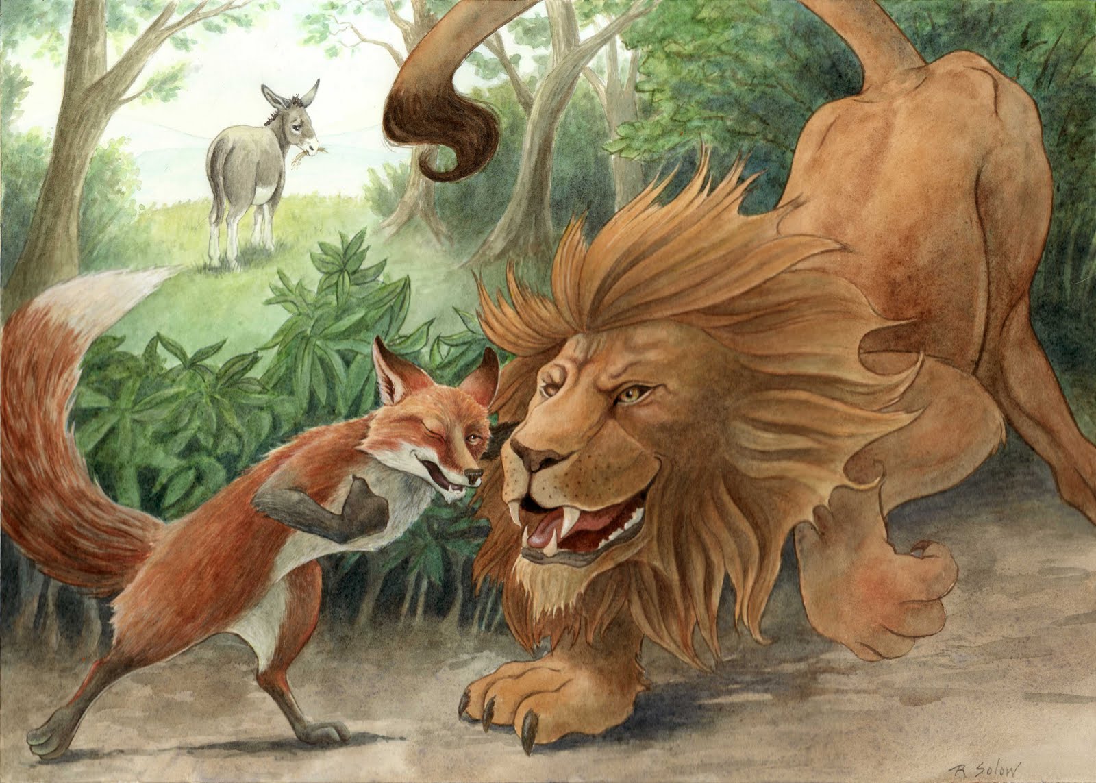 Fabel Der Esel Und Der Fuchs Running with Paintbrushes: Becca's Aesop's Fable final