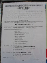 Gli eletti di Bellagio nel 2009! Buon Lavor Sindaco Angelo BARINDELLI!