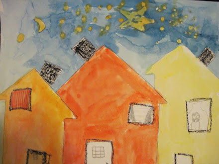 Neighborhood Under Starry Skies by Kaleigh