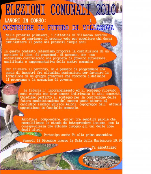 MANIFESTO PRESENTAZIONE candidato a sindaco Sinistra e Libertà