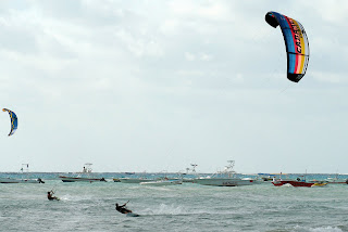 , Coco Beach with friends., Playa Del Carmen Kiteboarding