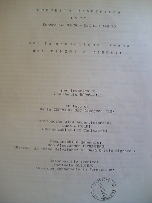 "PROGETTO RIAPERTURA CENTRO FALCHERA O.d.C. CARITAS" (documento integrale del 1995)
