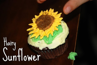 sunflower cupcake