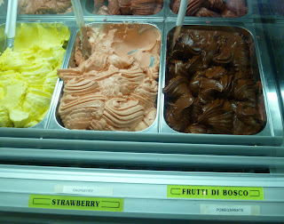 gelato display at Aromi d'Italia