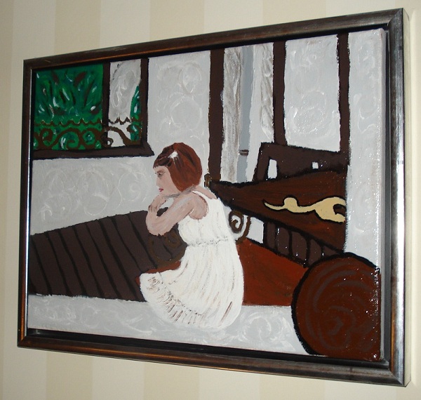 Schilderij Emma is waiting