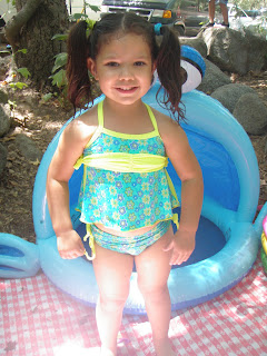 Michelle's Sew Crazy!: Liliana's new bathing suit in action!