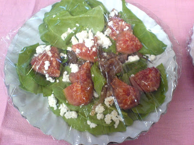 This Week at the Farmer's Market - Spinach, Fig, Ricotta Cheese Salad with a Cinnamon Dressing