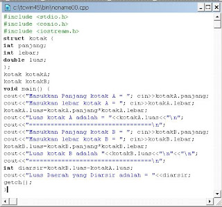 Contoh Database, C++, visual basic, java: Tipe Data Struct