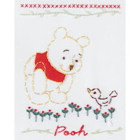 Winnie the Pooh Cross Stitch Stocking Kit: Includes: Thread, 14 Count Aida  Fabric, Felt, Needle & Instructions. Wool Yarn Included for Hanger