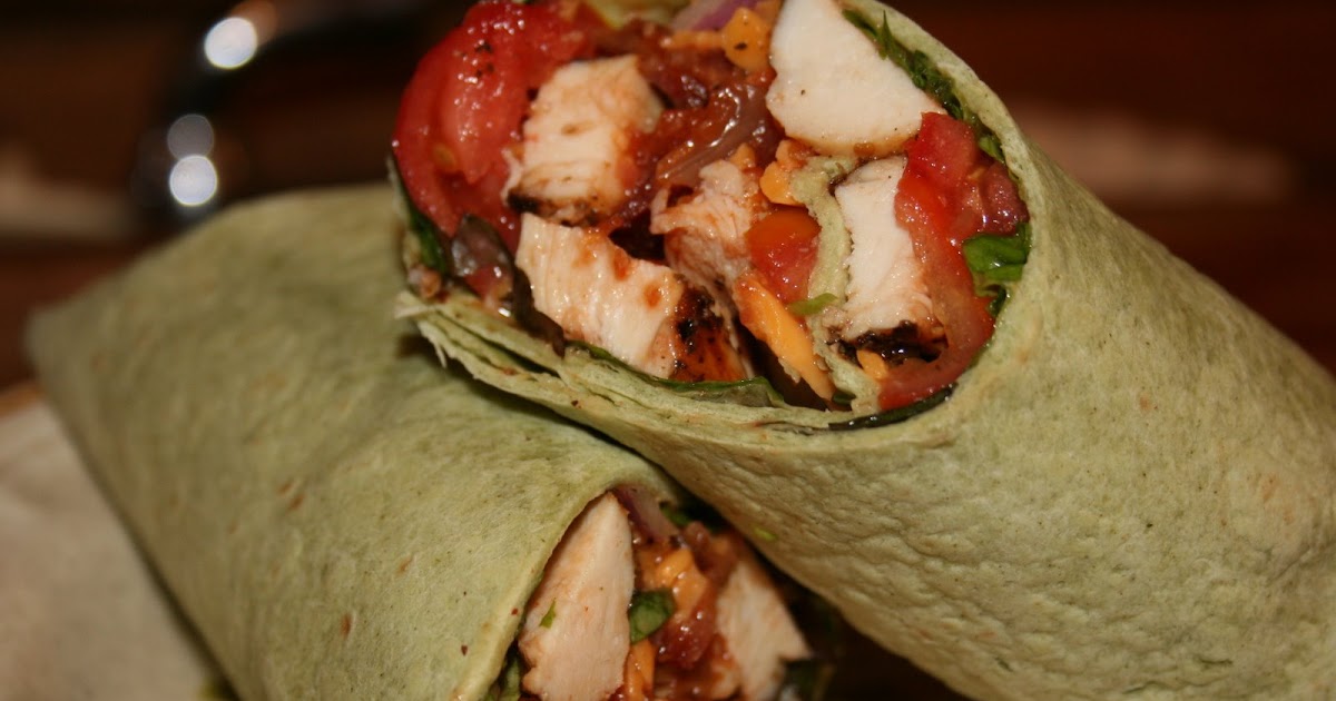 Deep South Dish Grilled Tomato Basil Chicken Wrap with Bacon