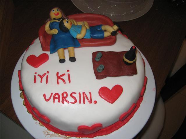 PASTA SERÜVENİM SEVGİLİYE ROMANTİK DOĞUMGÜNÜ PASTASI
