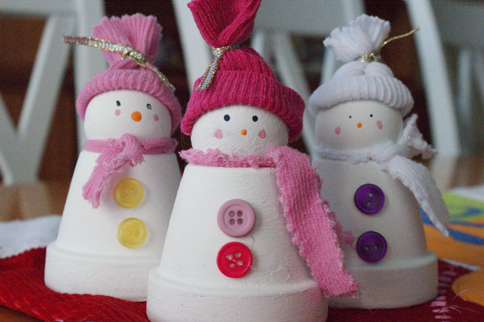 Raising Sweet Souls....: Flower Pot Snow People Craft