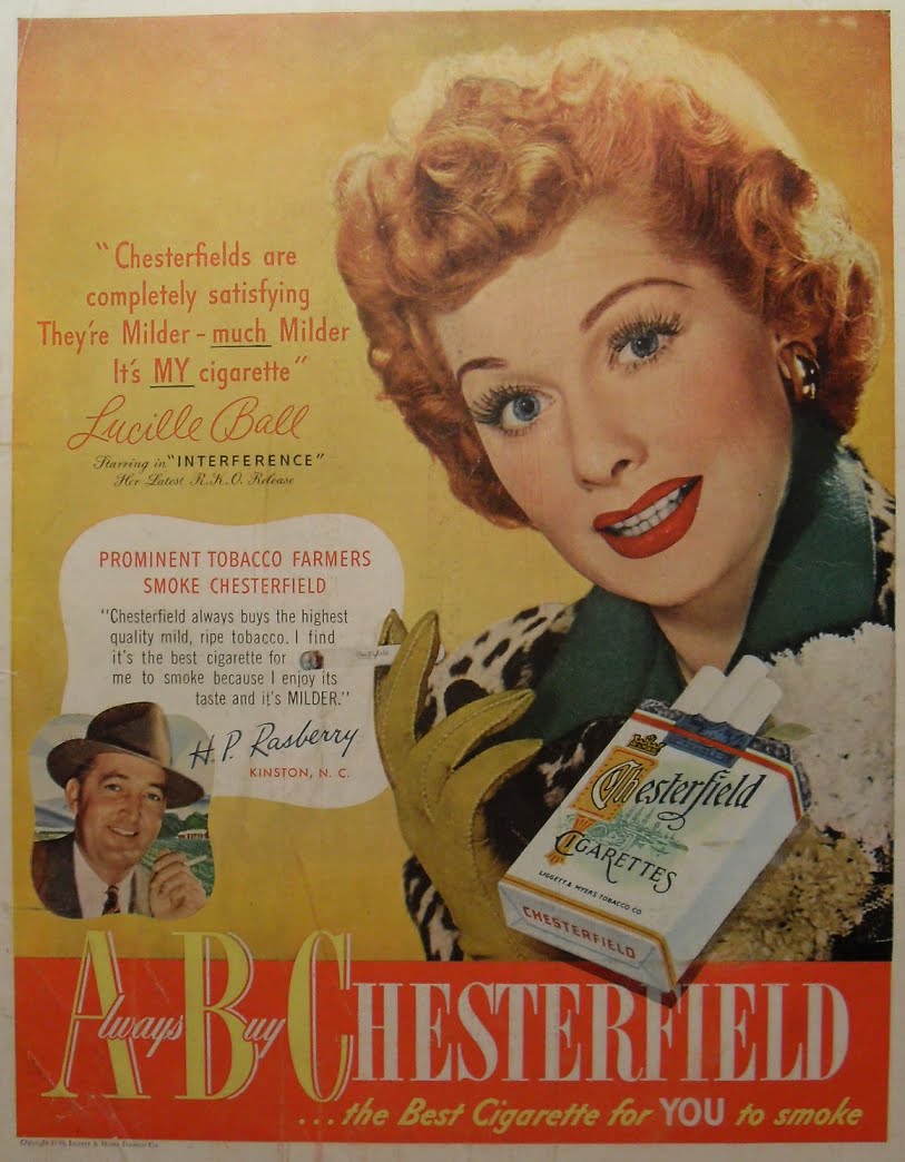 [Image: 1950s+CHESTERFIELD+Lucille+Ball+vintage+...moking.bmp]