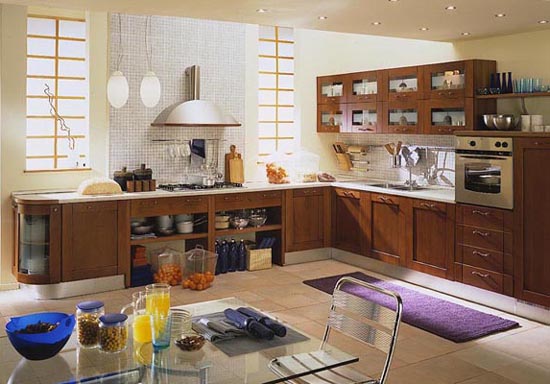 Oak wood kitchen decorating best kitchen design ideas - modern ...