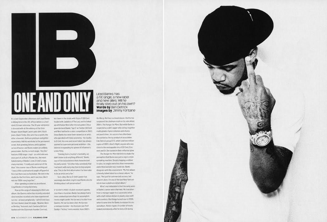 Jimmy Fontaine Lloyd Banks Of G Unit For Xxl Magazine