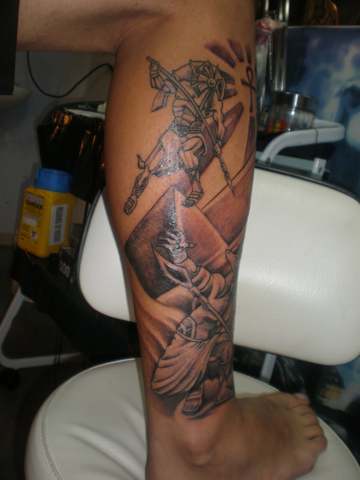 tatuaje de dioses egipcios (2a fase) - egiptian gods tattoo (2nd stage)