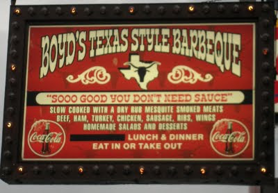 Boyd's Texas Style Barbecue Restaurant in Wildwood