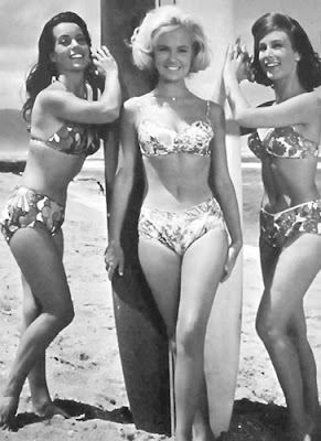 Susan Hart, Shelley Fabares, and Barbara Eden from 1964's Ride the Wild Surf.