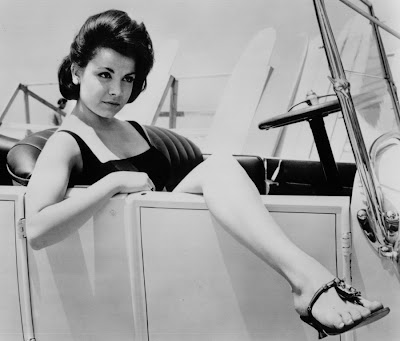 Annette Funicello stretches out.