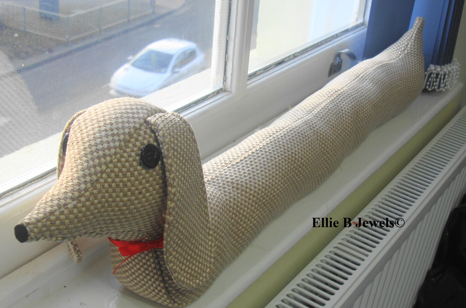 From Beads to Buttons Sausage Dog draught excluder