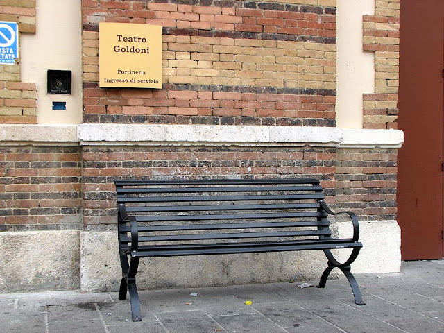 Bench outside the Teatro Goldoni, Livorno