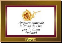 Premio Rosa de oro por la amistad muchas gracias Amparo