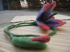 Purple flower necklace