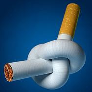 Razones para dejar de fumar en medicina natural, cigarrillo con nudo