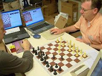Partida de ajedrez entre los programas Gridchess y Rybka