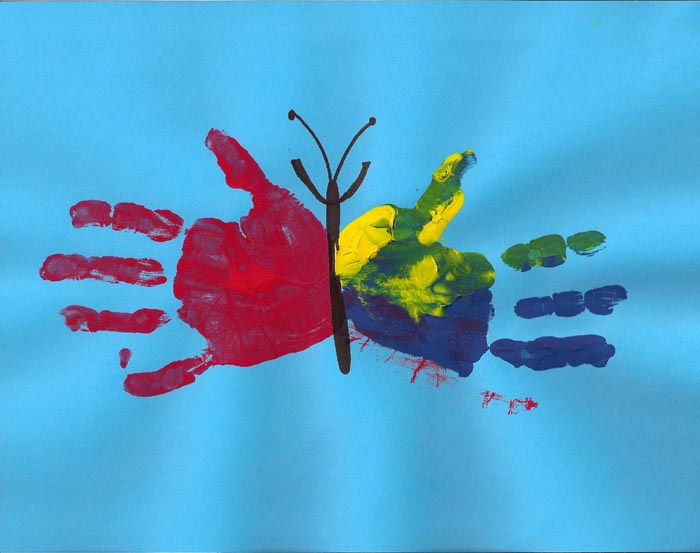 ABC Stuff Handprint Butterflies