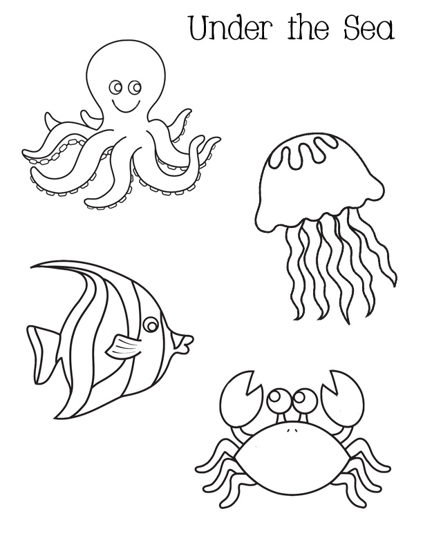 under sea creature coloring pages - photo #26