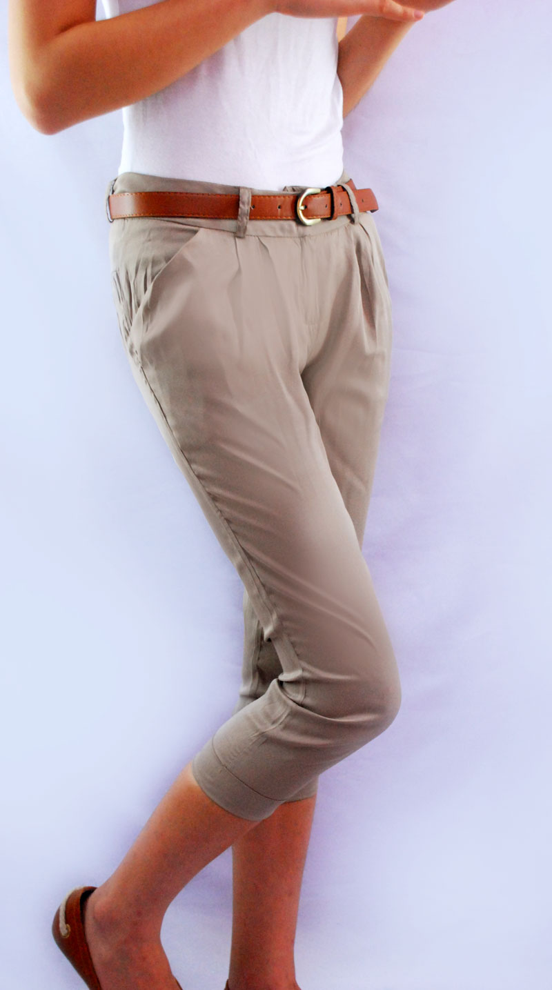 An Online Boutique Terri Classic Beige Khaki Pants