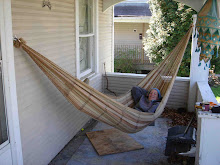 Natural Cotton Hammock with finger-manipulated lace