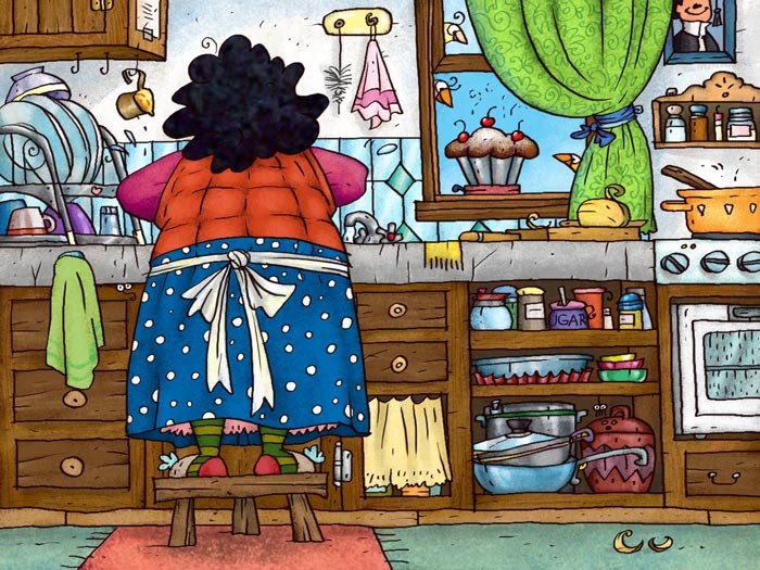 Cartoon Cooking: Abuelas. Grandmothers.