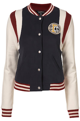 www.reneeruin.com: Top Shop | Navy Jersey Stripe Baseball Jacket