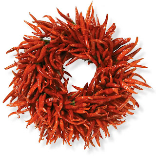 Decorative work: Organic Chili Wreath