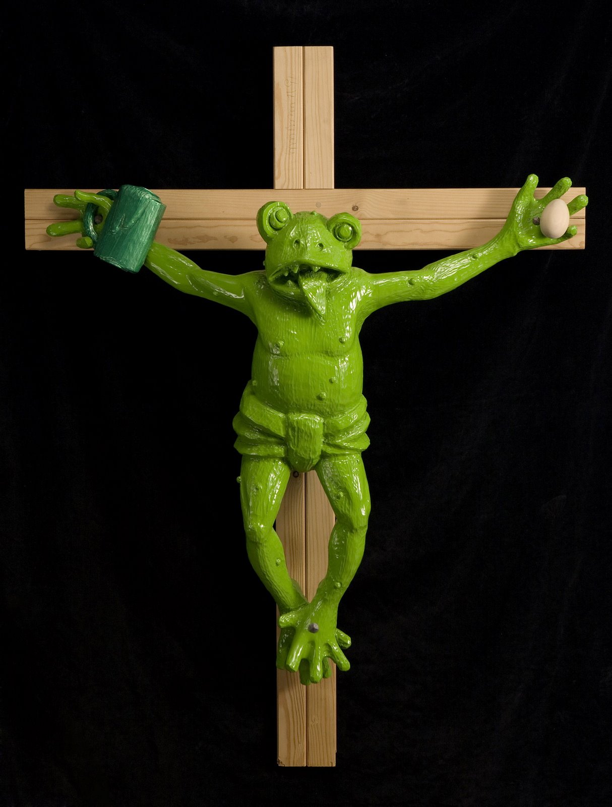 [sculpture+by+German+artist+Martin+Kippenberger+depicting+a+green+frog+on+a+cross.jpg]