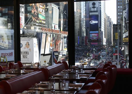 View from hotel to Times Square